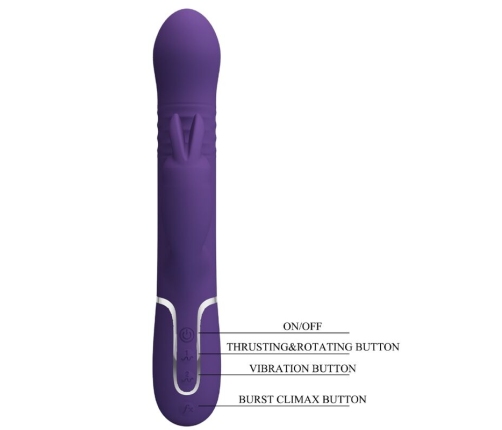 PRETTY LOVE - COALE RABBIT VIBRATOR 4 IN 1 PURPLE