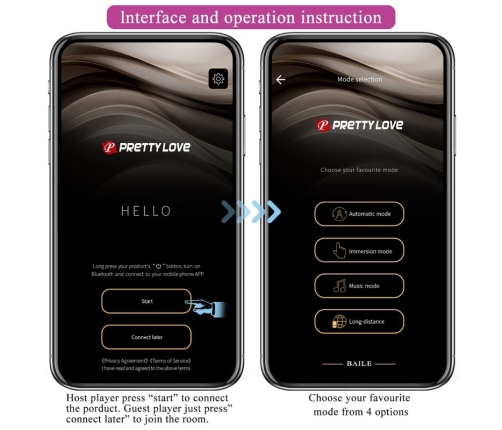 PRETTY LOVE - HECTOR VIBRADOR ELECTROSHOCK APP GRATUITA VIOLETA