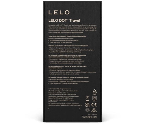 LELO - DOT TRAVEL ESTIMULADOR DE CLÍTORIS ROSA