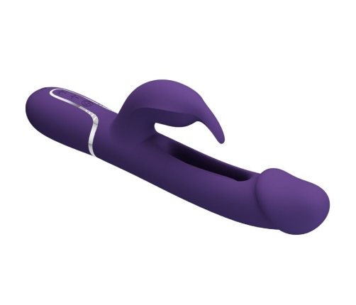 PRETTY LOVE - KAMPAS VIBRADOR RABBIT 3 EN 1 MULTIFUNCIÓN CON LENGUA VIOLETA