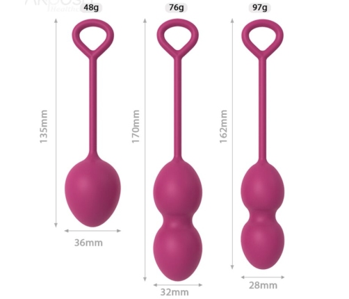 ARMONY - ANABIOSIS VAGINAL DUMBBELL 3 LEVELS BURGUNDY