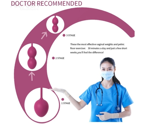 ARMONY - ANABIOSIS VAGINAL DUMBBELL 3 LEVELS BURGUNDY