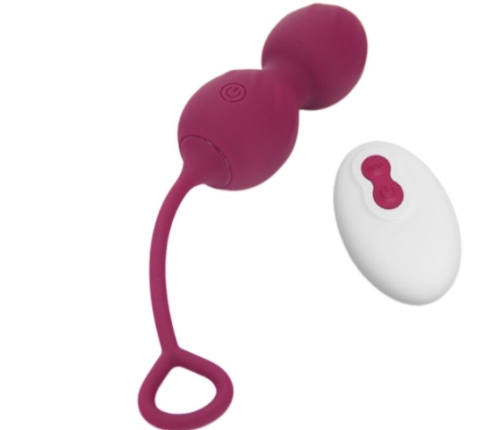 ARMONY - BLOSSOMS VAGINAL DUMBBELL VIBRATION REMOTE CONTROL 10 VIBRATIONS DARK RED