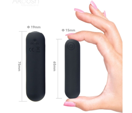 ARMONY -SPLASH HEHE VIBRATOR BULLET SILICONE 10 VIBRATIONS 65 X 15 CM BLACK