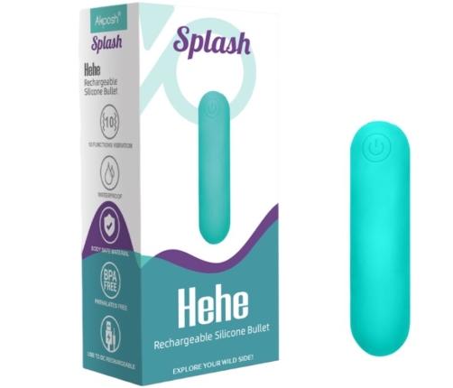 ARMONY - SPLASH HEHE VIBRATOR BULLET SILICONE 10 VIBRATIONS 65 X 15 CM GREEN