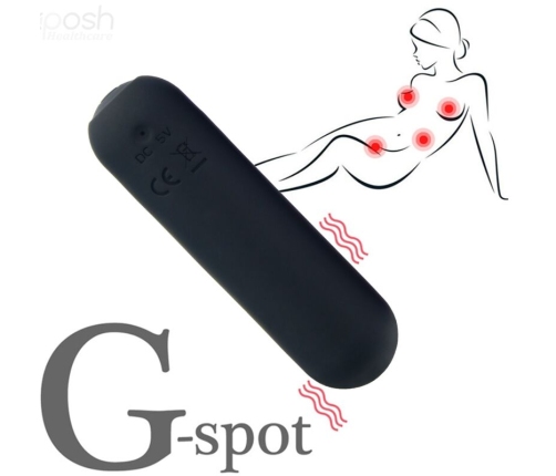 ARMONY - SPLASH HAHA VIBRATOR BULLET SILICONE 10 VIBRATIONS 75 X 19 CM BLACK