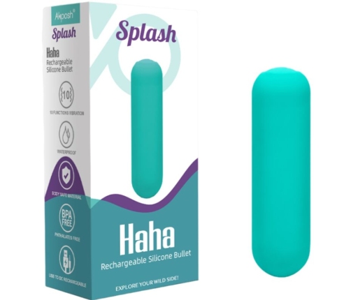 ARMONY - SPLASH HAHA VIBRATOR BULLET SILICONE 10 VIBRATIONS 75 X 19 CM GREEN
