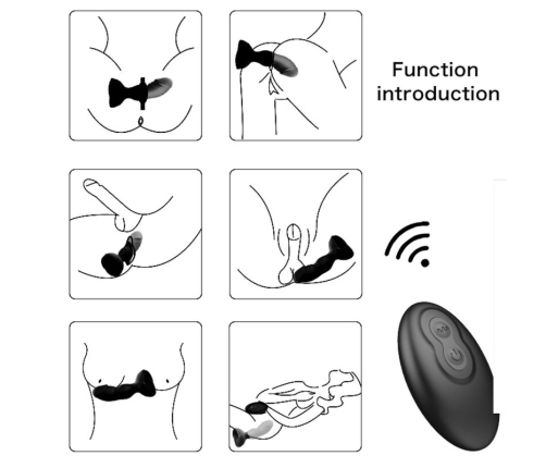 ARMONY - EXTREME A BLOOM ROSE VIBRATOR & ANAL PLUG REMOTE CONTROL BLACK