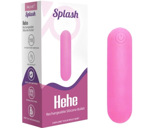 ARMONY - SPLASH HEHE VIBRATOR BULLET SILICONE 10 VIBRATIONS 65 X 15 CM PINK