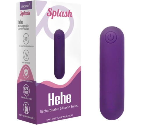 ARMONY - SPLASH HEHE VIBRATOR BULLET SILICONE 10 VIBRATIONS 65 X 15 CM PURPLE