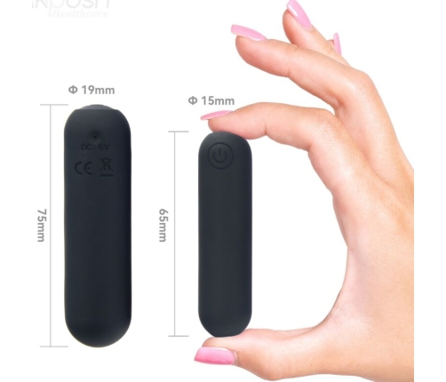 ARMONY - SPLASH HAHA VIBRATOR BULLET SILICONE 10 VIBRATIONS 75 X 19 CM BLACK