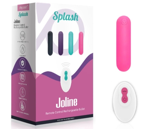 ARMONY - SPLASH JOLINE VIBRATOR BULLET SILICONE REMOTE CONTROL 10 VIBRATIONS 65 X 15 CM PINK