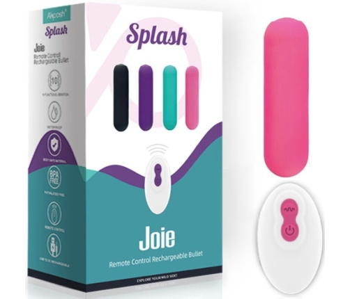 ARMONY - SPLASH JOIE BALA VIBRADORA SILICONA CONTROL REMOTO 10 VIBRACIONES 75 X 19 CM ROSA