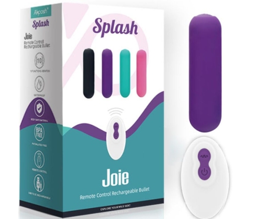 ARMONY - SPLASH JOIE VIBRATOR BULLET SILICONE REMOTE CONTROL 10 VIBRATIONS 75 X 19 CM PURPLE