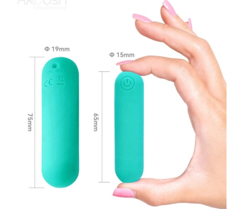 ARMONY - SPLASH HAHA VIBRATOR BULLET SILICONE 10 VIBRATIONS 75 X 19 CM GREEN