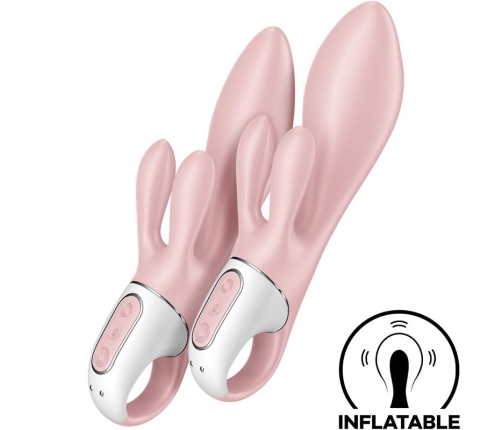 SATISFYER - AIR PUMP BUNNY 3 INFLATABLE RABBIT VIBRATOR PINK