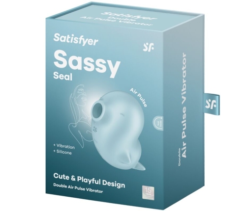 SATISFYER - SASSY SEAL STIMULATOR & VIBRATOR BLUE