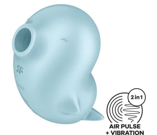 SATISFYER - SASSY SEAL STIMULATOR & VIBRATOR BLUE