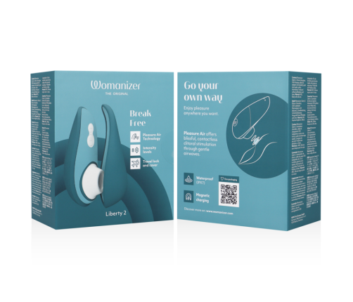 WOMANIZER - LIBERTY 2 CLITORIS STIMULATOR & SUCTION BLUE