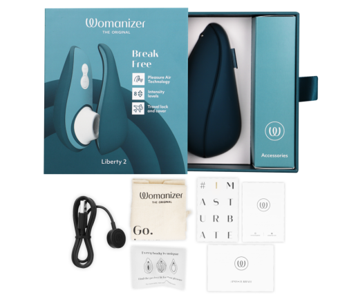 WOMANIZER - LIBERTY 2 CLITORIS STIMULATOR & SUCTION BLUE