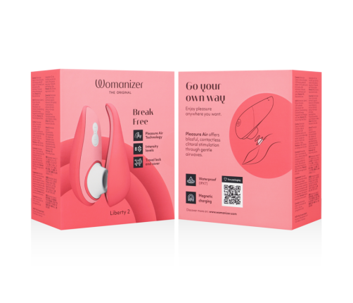 WOMANIZER - LIBERTY 2 CLITORIS STIMULATOR & SUCTION PINK