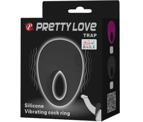 PRETTY LOVE - TRAP ANILLO VIBRADOR NEGRO