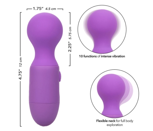 CALEXOTICS - FIRST TIME MASAJEADOR RECARGABLE 10 VIBRACIONES VIOLETA