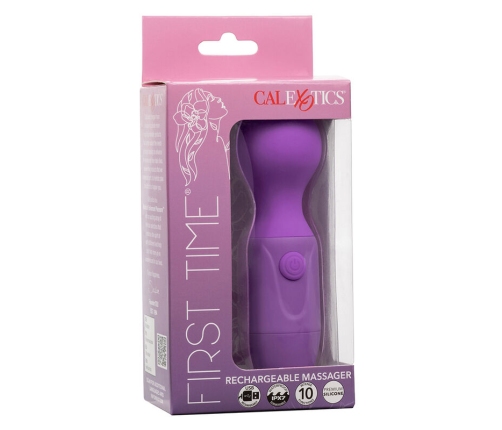 CALEXOTICS - FIRST TIME MASAJEADOR RECARGABLE 10 VIBRACIONES VIOLETA