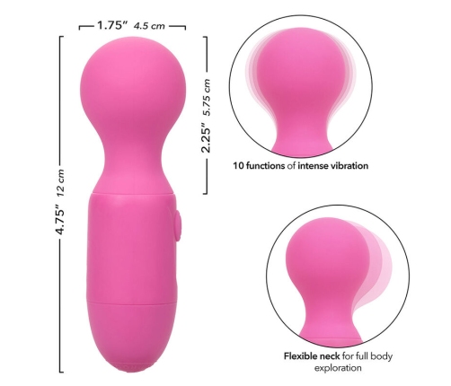 CALEXOTICS - FIRST TIME MASAJEADOR RECARGABLE 10 VIBRACIONES ROSA