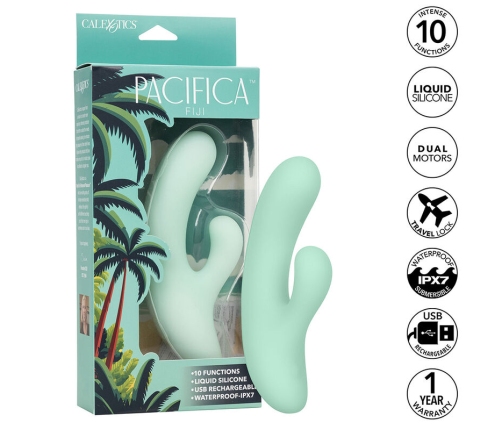 CALEXOTICS - PACIFICA FIJI VIBRADOR Y ESTIMULADOR PUNTO G 10 VIBRACIONES AQUA