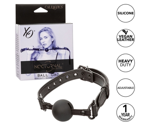 CALEXOTICS - NOCTURNAL MORDAZA DE BOLA SILICONA NEGRO