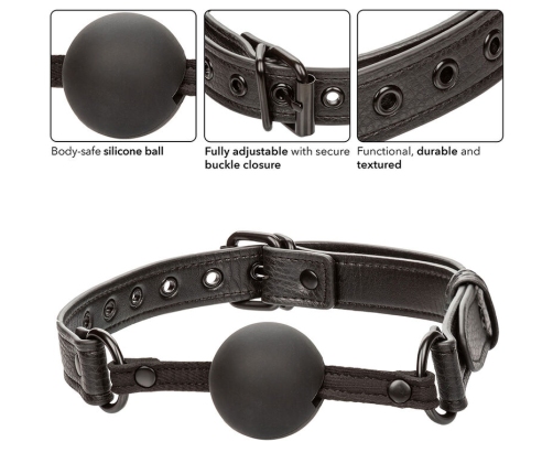 CALEXOTICS - NOCTURNAL MORDAZA DE BOLA SILICONA NEGRO