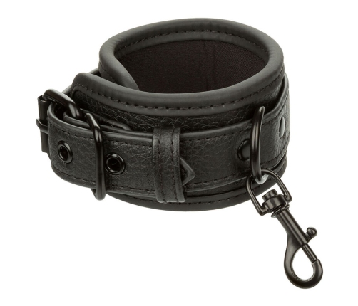 CALEXOTICS - NOCTURNAL LEATHER WRIST CUFFS ADJUSTABLE BLACK