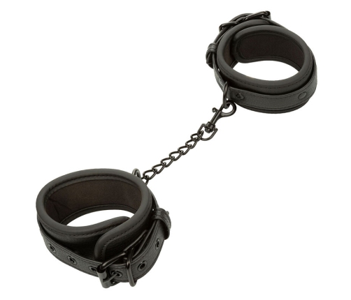CALEXOTICS - NOCTURNAL ANKLE CUFFS LEATHER ADJUSTABLE BLACK