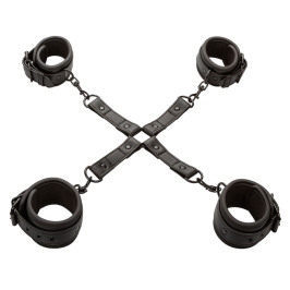CALEXOTICS - NOCTURNAL HOG TIE CONNECTOR CUERO AJUSTABLE BLACK CALEXOTICS - NOCTURNAL HOG TIE CONNECTOR CUERO AJUSTABLE BLACK