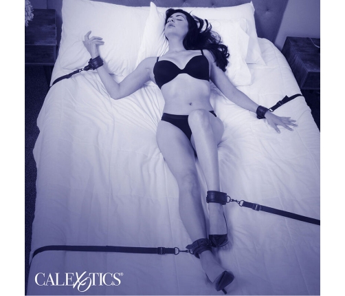 CALEXOTICS - NOCTURNAL RESTRICCIONES DE CAMA CUERO AJUSTABLE NEGRO