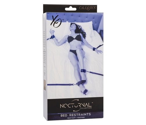 CALEXOTICS - NOCTURNAL RESTRICCIONES DE CAMA CUERO AJUSTABLE NEGRO