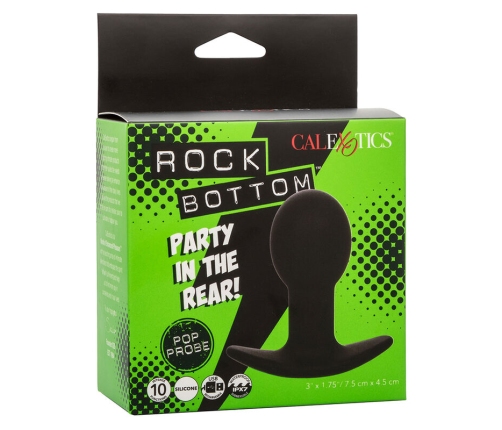 CALEXOTICS - ROCK BOTTOM ANAL PLUG 10 VIBRATIONS SILICONE BLACK