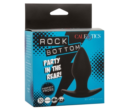 CALEXOTICS - ROCK BOTTOM PERFECT ANAL PLUG 10 VIBRATIONS SILICONE BLACK