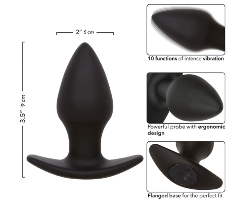 CALEXOTICS - ROCK BOTTOM PERFECT ANAL PLUG 10 VIBRATIONS SILICONE BLACK