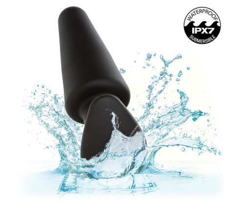 CALEXOTICS - ROCK BOTTOM TAPERED ANAL PLUG 10 VIBRACIONES SILICONE BLACK