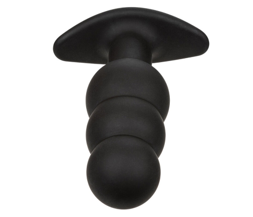 CALEXOTICS - ROCK BOTTOM BEADED ANAL PLUG 10 VIBRATIONS SILICONE BLACK