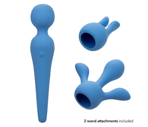 CALEXOTICS - COUTURE KIT VIBRADOR WAND 10 VIBRACIONES AZUL