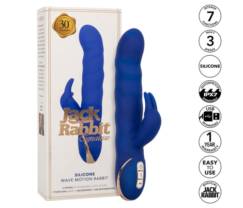 CALEXOTICS - JACK RABBIT VIBRATOR WAVE MOTION BLUE