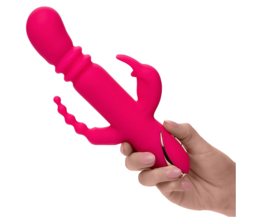 CALEXOTICS - JACK FANTASY TRIPLE VIBRADOR CALENTABLE RABBIT ROSA