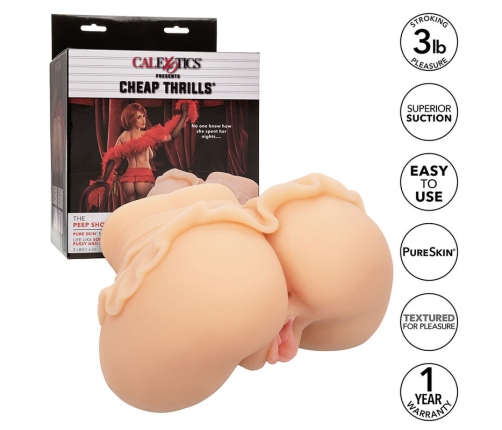 CALEXOTICS - THE PEEP SHOW GIRL DOUBLE REALISTIC MASTURBATOR FLESH