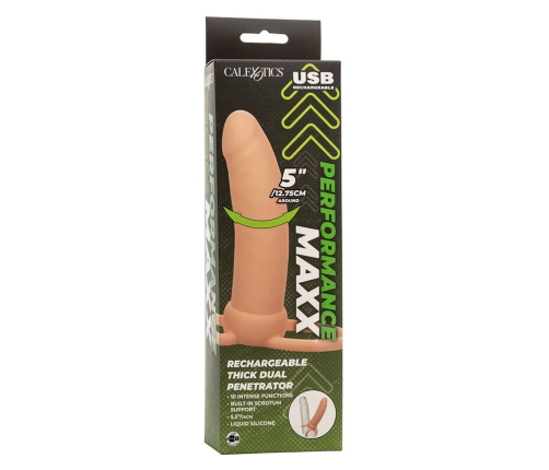 CALEXOTICS - MAXX DOBLE PENETRADOR GRUESO 10 VIBRACIONES NATURAL