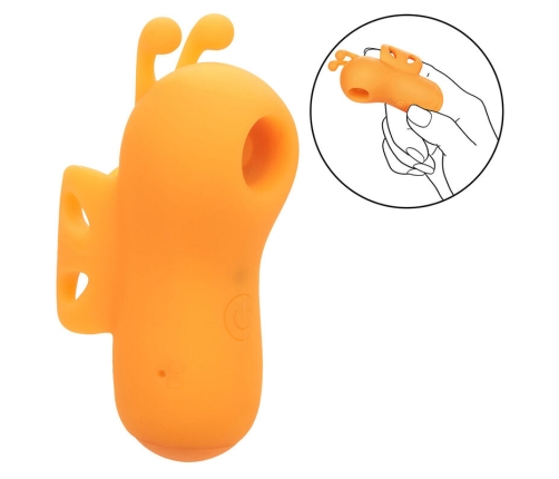 CALEXOTICS - NEON VIBES THE BUZZING VIBE FINGER STIMULATOR 10 VIBRATIONS ORANGE