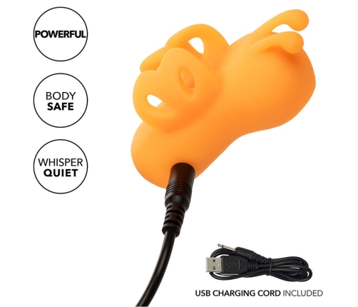 CALEXOTICS - NEON VIBES THE BUZZING VIBE FINGER STIMULATOR 10 VIBRATIONS ORANGE