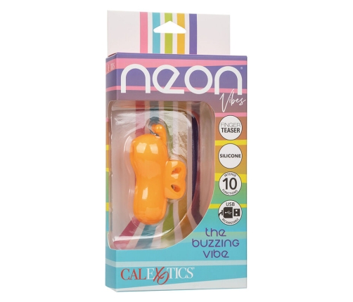 CALEXOTICS - NEON VIBES THE BUZZING VIBE FINGER STIMULATOR 10 VIBRATIONS ORANGE